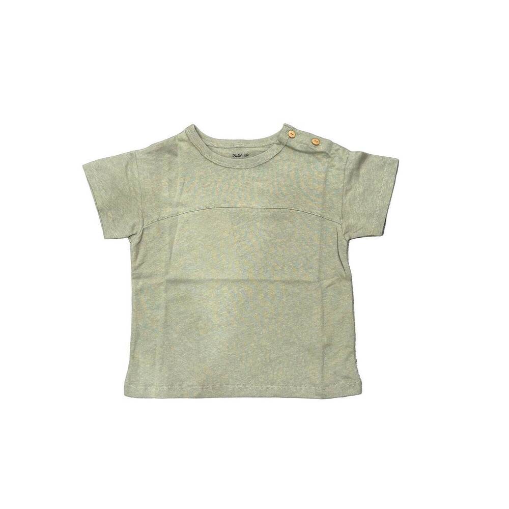 NEW PLAY UP boys jersey t-shirt and printed woven shorts set in green